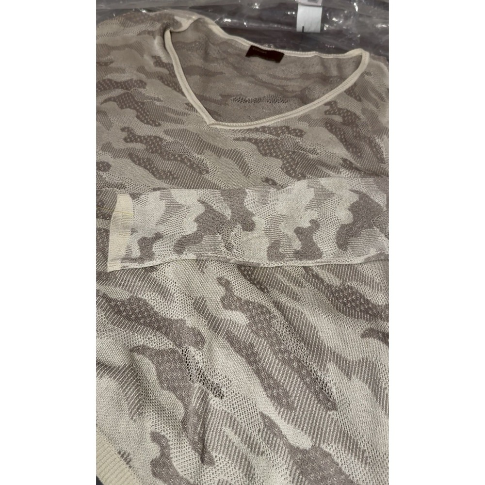 Kerisma Camo Print Vneck Lightweight Dolman Sleeve Sweater Womens Size M/L - Picture 13 of 16